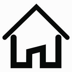 Home Vector isolated minimal single flat linear icon for application and info-graphic. Commercial line vector icon for websites and mobile minimalistic flat design.