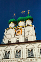 Fototapeta na wymiar Rostov Veliky, Russia. Rostov Kremlin on a Sunny summer day against a blue sky. Golden ring of Russia.