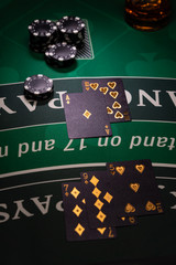 Casino Black Jack table