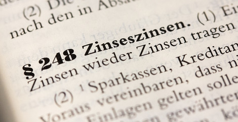 Zinseszins, Zinseszinsen in &sect; 248 BGB