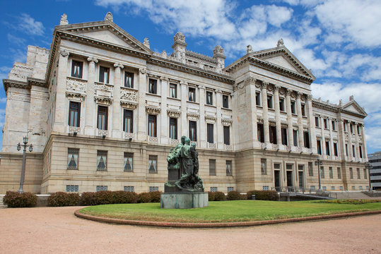 Montevideo, Uruguay, Parliament.
 The Legislative Palace Is A Building In Montevideo That Hosts The Sessions Of The General Assembly Of Uruguay. One Of The Main Attractions Of Montevideo And All Of Ur