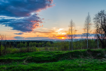 colorful summer sunset
