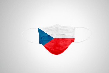 Protective mask with flag of Czech Republic