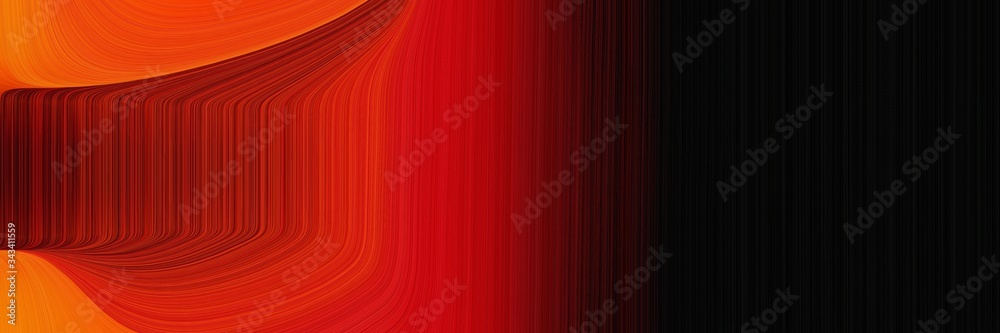 Poster elegant colorful card design with maroon, strong red and black colors. fluid curved flowing waves an