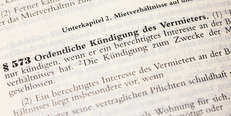 Eigenbedarfsk&uuml;ndigung, Eigenbedarf im Mietverh&auml;ltniss in &sect; 573 BGB