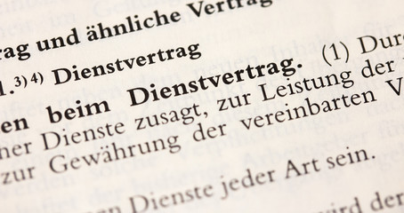 Fototapeta premium Dienstvertrag, Dienstleistung