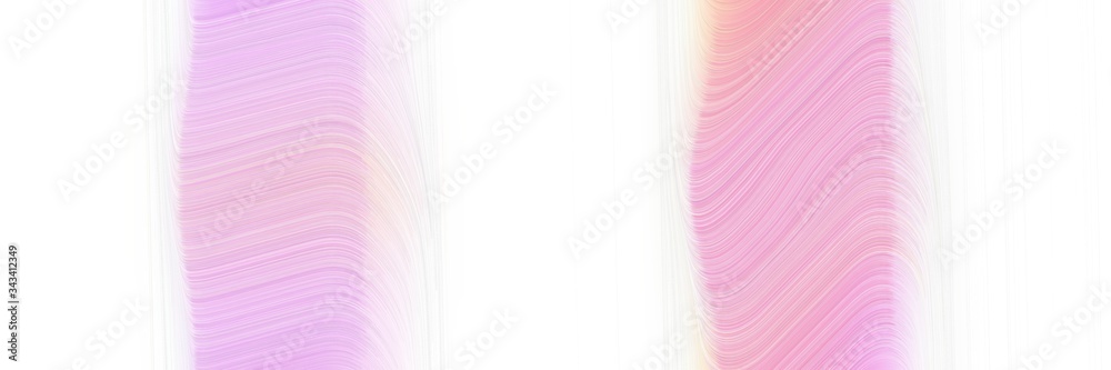 Poster elegant dynamic horizontal poster with pastel pink, white smoke and misty rose colors. fluid curved 