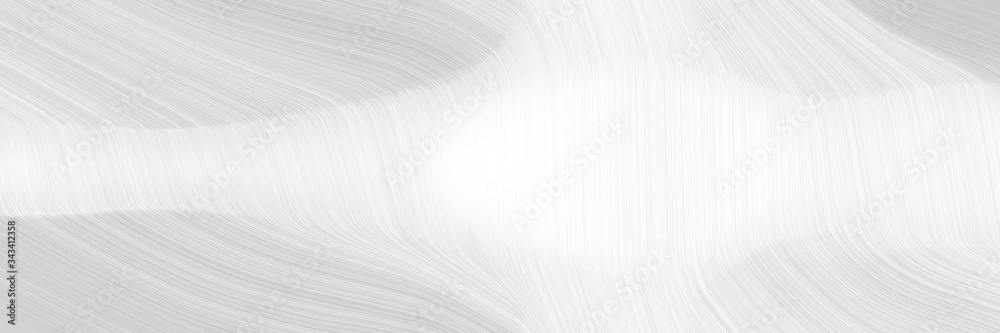 Poster elegant dynamic designed horizontal card with white smoke, light gray and silver colors. fluid curve