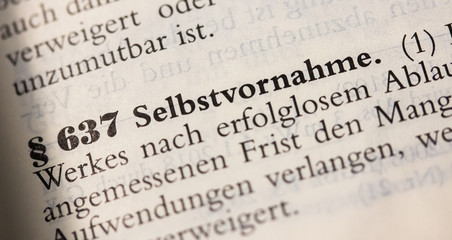 Selbstvornahme in &sect; 637 BGB