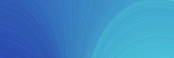 elegant modern banner with steel blue, strong blue and medium turquoise colors. fluid curved lines with dynamic flowing waves and curves