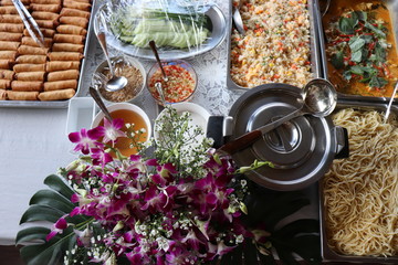 Obraz na płótnie Canvas Traditional Thai wedding food in Phuket Thailand