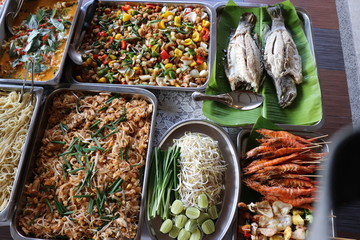 Traditional Thai wedding food in Phuket Thailand