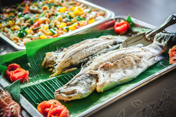 Traditional Thai wedding food in Phuket Thailand