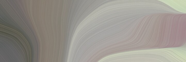 Obraz premium elegant flowing poster design with dark gray, rosy brown and dim gray colors. fluid curved lines with dynamic flowing waves and curves