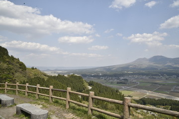 Fototapeta na wymiar traveling in Aso (Kumamoto Pref.)