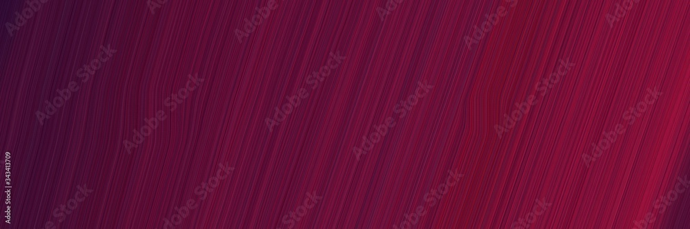 Poster elegant dynamic horizontal canvas with dark pink, firebrick and very dark pink colors. fluid curved lines with dynamic flowing waves and curves