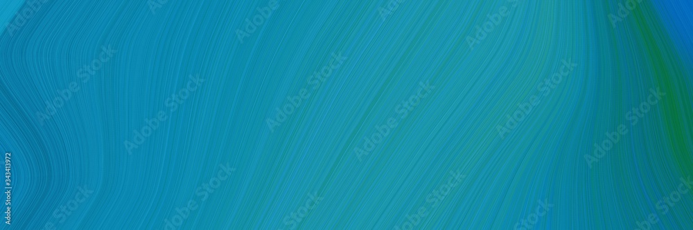 Poster elegant moving canvas design with dark cyan, teal and teal green colors. fluid curved flowing waves 