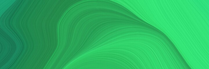 elegant decorative canvas design with sea green, medium sea green and teal green colors. fluid curved lines with dynamic flowing waves and curves