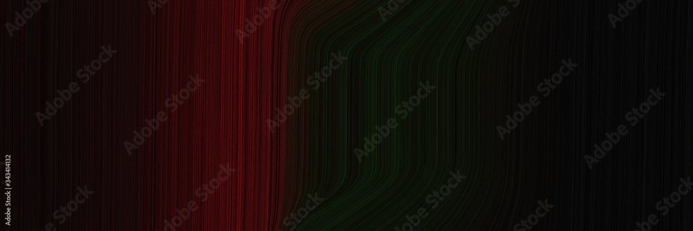 Poster elegant artistic horizontal banner with black, very dark red and dark red colors. fluid curved flowi