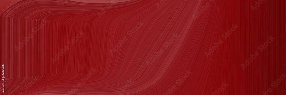 Poster elegant colorful designed horizontal canvas with maroon, sienna and dark red colors. fluid curved fl
