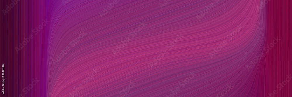 Poster elegant dynamic horizontal canvas with dark moderate pink, very dark violet and moderate pink colors. fluid curved lines with dynamic flowing waves and curves