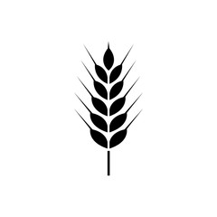 Wheat ears icon, logo isolated on white background