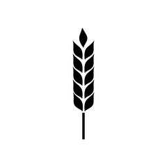 Wheat ears icon, logo isolated on white background