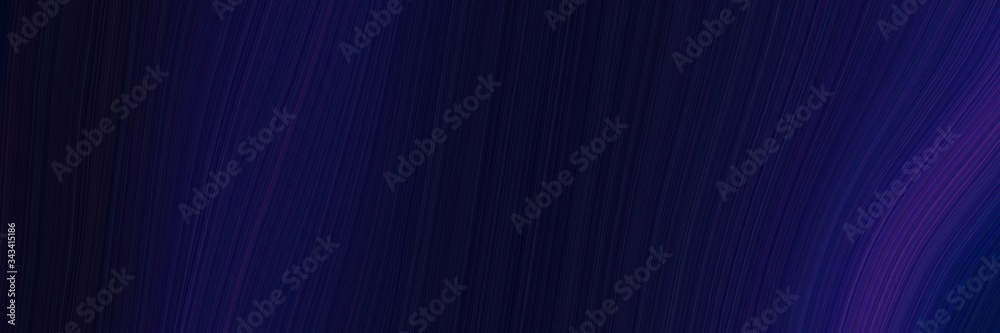 Poster elegant surreal cover design with very dark blue, midnight blue and black colors. fluid curved lines