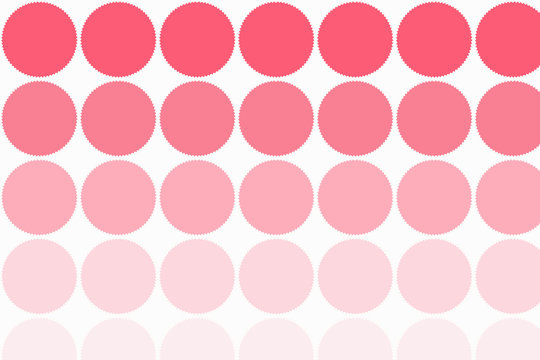 Circle Pattern With Pink Dots On White Background.