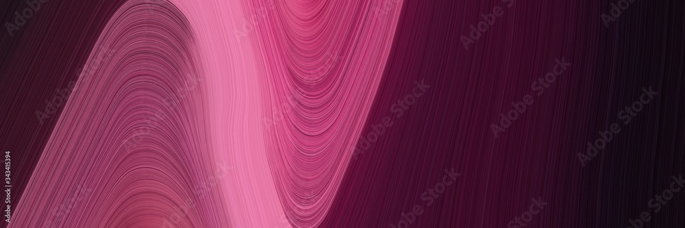 Poster elegant flowing poster with mulberry , very dark pink and dark moderate pink colors. fluid curved li