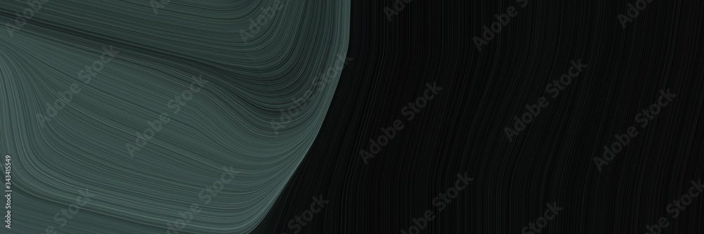 Aufkleber elegant flowing canvas with black, dark slate gray and very dark blue colors. fluid curved lines wit