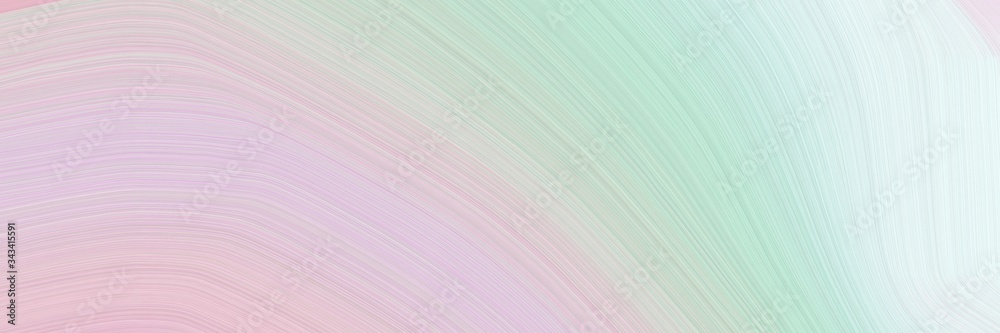 Poster elegant decorative header design with light gray, pastel blue and light cyan colors. fluid curved lines with dynamic flowing waves and curves