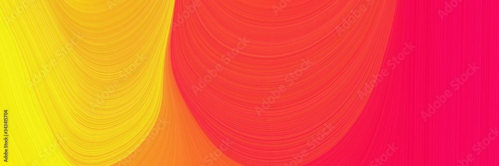 Aufkleber elegant dynamic designed horizontal canvas with tangerine yellow, crimson and bronze colors. fluid c