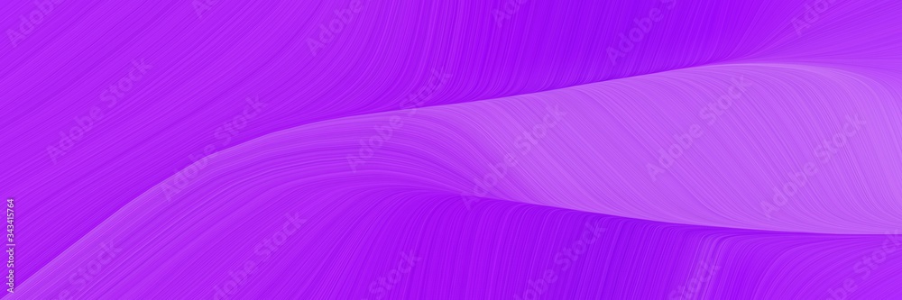 Poster elegant artistic designed horizontal header with blue violet, medium orchid and dark violet colors. fluid curved lines with dynamic flowing waves and curves