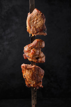 Grilled meat skewers, shish kebab