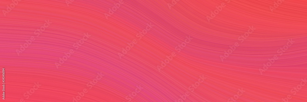 Aufkleber elegant artistic designed horizontal header with indian red, moderate pink and pale violet red colors. fluid curved lines with dynamic flowing waves and curves