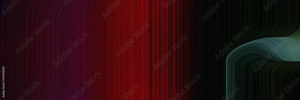 Poster elegant flowing designed horizontal canvas with very dark pink, black and dark red colors. fluid curved flowing waves and curves