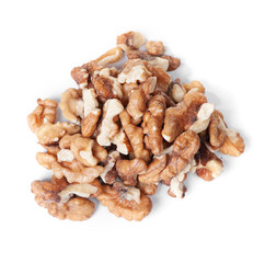 Heap of peeled walnut