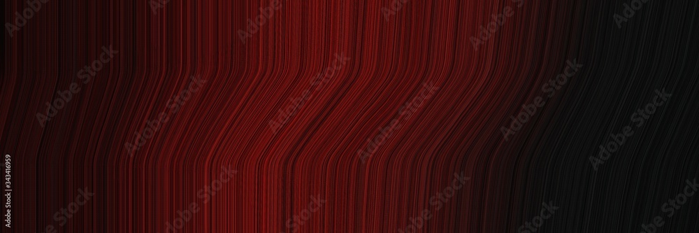 Poster elegant surreal designed horizontal poster with very dark red, dark red and firebrick colors. fluid curved lines with dynamic flowing waves and curves