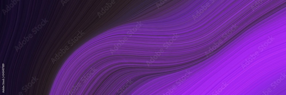Poster elegant decorative horizontal cover with very dark violet, very dark blue and blue violet colors. fl