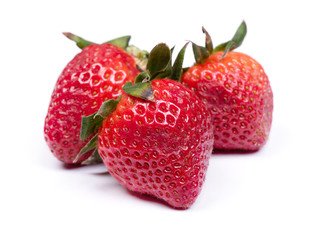 Heap of strawberry isolated