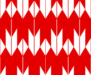 Fototapeta premium Red Seamless Japanese pattern representing arrows