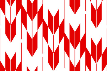 Motif japonais sans couture rouge représentant des flèches