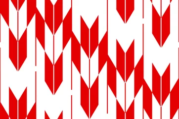 Behang Rood naadloos Japans patroon dat pijlen vertegenwoordigt © YUKI　MURATA