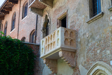 View of the famous balcony of Giulietta in Verona, Italy
