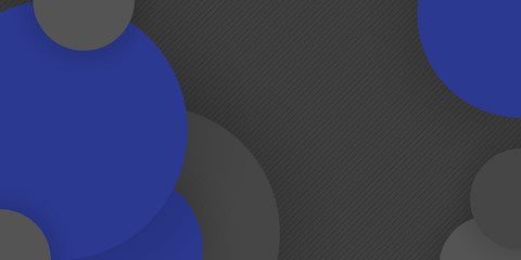 Bright navy blue dynamic abstract vector background with circle shapes. Trendy classic color of 2020. 3d cover of business presentation banner for sale event night party. Fast moving soft shadow