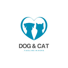 Dog cat logo template veterinary