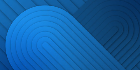 Modern blue creative background with geometric circle decoration and gradient colors. Vector illustration for business, corporate, institution, party, festive, seminar, and talks.