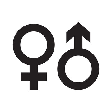 Gender symbol sex flat icon vector