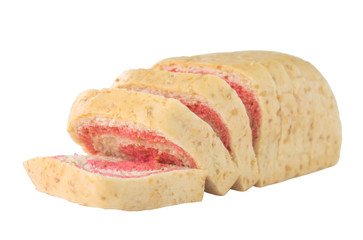 Quiroa Bread with Strawberry Isolated white background